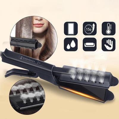 China Professional Hotel Amazon Salon Wet, Styler Titaniums Fast Dry Fast Dry Ceramic Tourmaline Steam Iron Ionic Flat Hair Straightener for sale