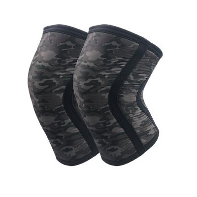 China Wear Resistant Custom Knee Protector Powerlifting Sports Knee Support Brace Pads Weightlifting Neoprene Compression Knee Sleeve 7mm for sale