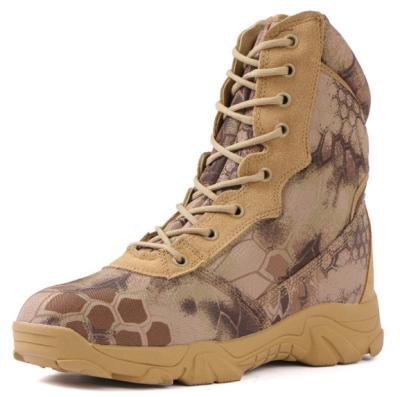 China Black Boots aw Python Pattern Snow Camouflage Ground Boots Military Outdoor Tactical Shoes Waterproof Combat Boots for sale