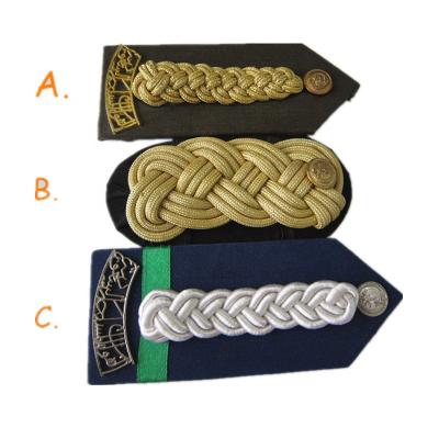 China Best Selling Handmade Saudi Arabia Army Uniform Military Uniform Accessories Rank Shoulder Boards for sale