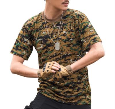 China Anti-Static Men's Summer Special Forces Short Sleeves T-shirt Military Training Camouflage Clothing Lightweight for sale