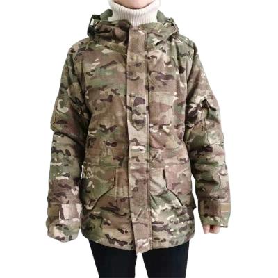 China Anti-Static Camouflage Jacket Army Military Tactical Updraft Outwear Thick Padded Jacket With Hood Military Style Parkas for sale