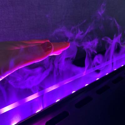 China Modern Electric Water Vapor Fireplace Wall Recessed Realistic 3D Fireplace APP WIFI Control 3D LED Flame for sale