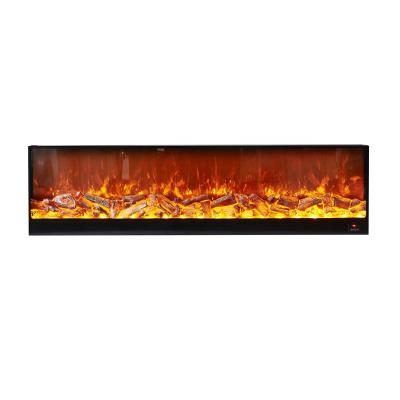 China 60 Inch Modern LED Electric Heater/Decorative Fireplace With Burning Light Sound Insert /Recessed COB Electric Fireplace Heater Kamin for sale