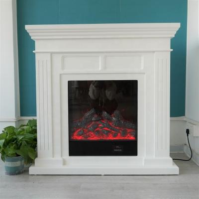 China Mordern Fireplace Surround Modern Outdoor White Marble Fire Place Fireplace Mantel for sale