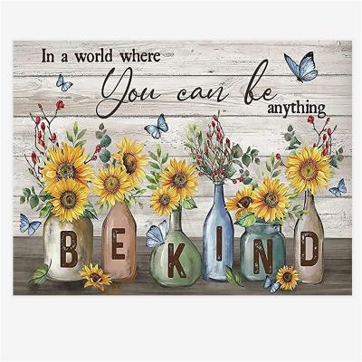 China CLASSIC hot sale 5D full diamond factory sunflower letter diamond painting, living room decoration painting for sale