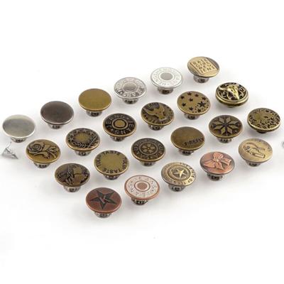 China Amazon main sale button of viable hot high-grade brass metal flip, for jeans coveralls button clothing accessories button. for sale