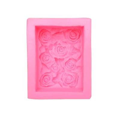 China Sustainable Hot Selling Amazon DIY Rose Flower Model Car Aromatherapy Soap Silicone Mold for sale