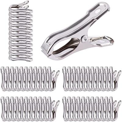 China Fixing Taking Cover Film Amazon Hot Sale 55Pcs Stainless Steel Greenhouse And Garden Heavy Duty Netting Clips, For Cover Repair Mesh Film for sale