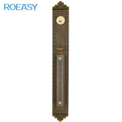 China ROEASY Hardware AB Anti-thief Handle Brass Door Lock For Home Villa GD-GL6288-GP for sale