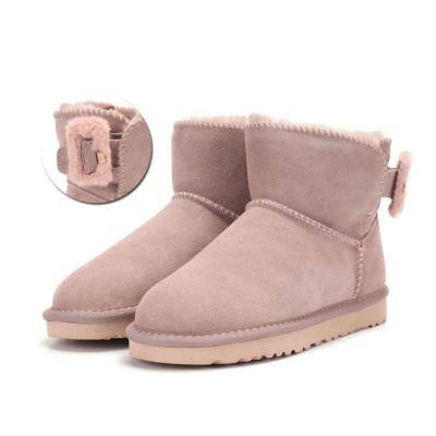 China Fashion Trend Women's Genuine Fireside Perth Shearling Foldover Snow Boots Slipper for sale