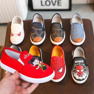 China New Arrival Breathable Denim Material Canvas Kids Boy Shoes for sale