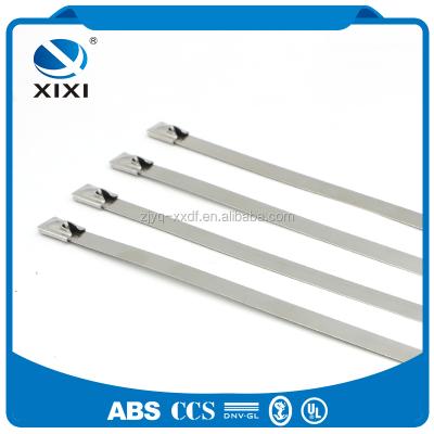 China SS304 Heavy Duty 12 Inch 316 Self Locking Metal Zip Ties Supplier for sale