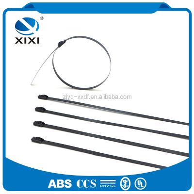 China SS304 Polyester Full Coated Stainless Steel Cable Ties Manufacturer for sale