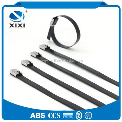 China Self Adhesive Industrial Cable Ties SS304 High Temperature Zip Ties for sale