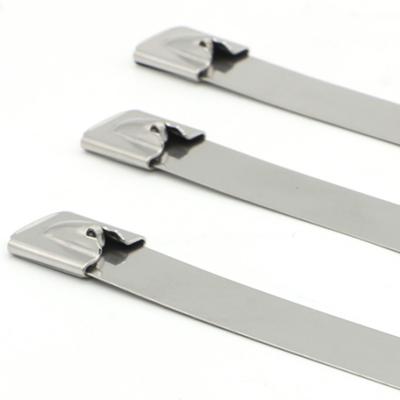 China Corrosion Resistant SS 304 11.8 Inches Self Locking Stainless Steel Zip Cable Tie for sale