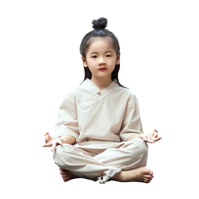 China Shirts And Pants 2 Pcs Suit Chinese Clothing Children's National Suit Meditation Wear for sale