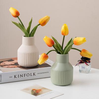 China Modern Nordic Ceramic Vases Colorful Creative Flower Vases Modern Home Decor Table Decoration Living Room Morandi Ceramic Vase for sale