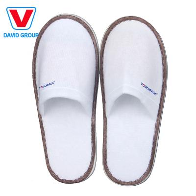 China Factory Sale Hotel Disposable White Open Toe Slippers Disposable Bedroom Slippers For Hotels for sale