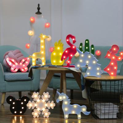 China Easily Assembled Kids Decor Light 3D Lamp Novelty Luminaria Star Marquee Letter Led Night Light for sale