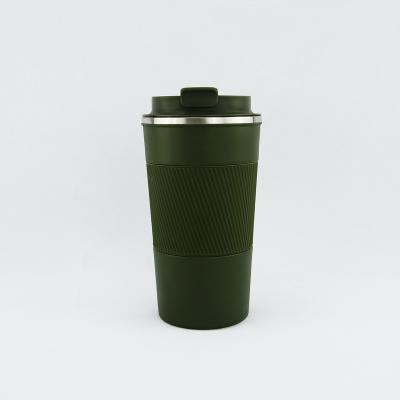 China 18/8 Stainless Steel Coffee Tumbler Double Walled Vacuum Travel Tumbler Mugs With Silicone Viable Insulated Sleeve for sale