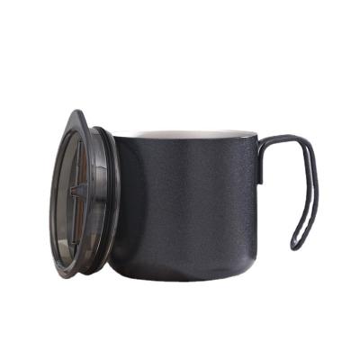 China 12oz Amazon Wire Handle Mouth Coffee Mug Vacuum Stainless Steel PORTABLE Hot Selling Double Wall Mugs With Logo for sale