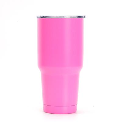 China PORTABLE 30oz Double Wall Vacuum Insulated Travel Coffee Thermal Mug with Spill Proof Lid, Straws, Hose Brush for sale