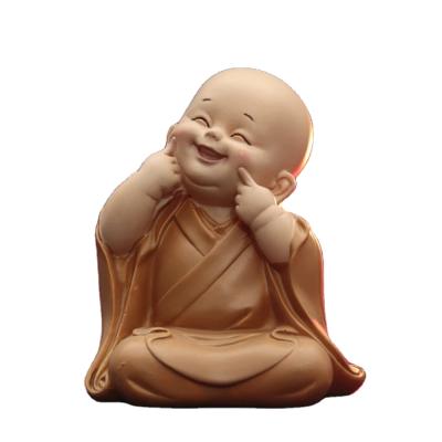 China Buddhist Sculpture Figurine Small Buddha Monk Statues Europe Ornament Small for sale