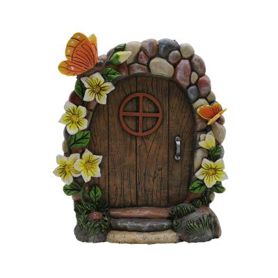 China Eco-friendly Handmade Miniature Resin Garden Gnome Fairy Gate for sale