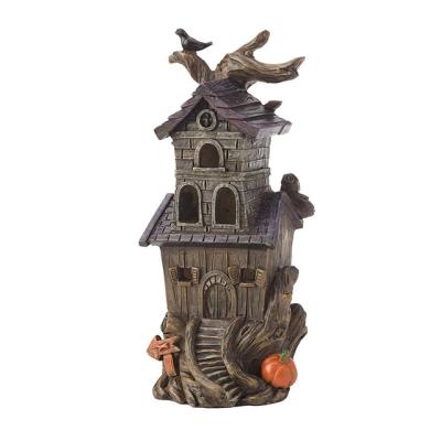 China Handmade Europe Resin Halloween House Decor Haunted House Figurine for sale