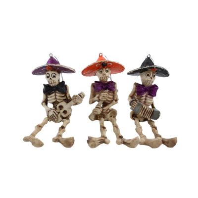 China Eco-Friendly Set Of 3 Resin Skeleton Musician Ornament for sale