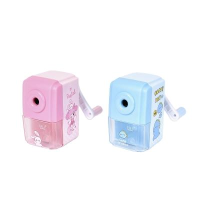 China Wholesale Cheap Plastic Pencil Sharpener High Quality Desktop Kids Single Hole Pencil Sharpener 6600B for sale