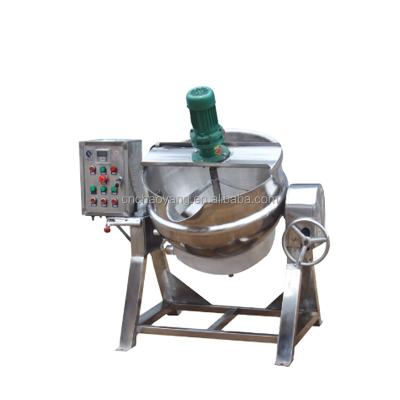 China High Efficiency Gas Steam Heating Electric Tilt Mixer Jacket Cooking Kettle Pot for sale