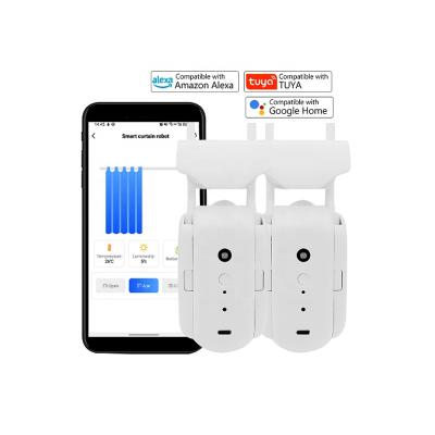 China Morden 2021 New Trend Roman Rod Tuya Smart Curtain Motor with Voice Control HF-1688 for sale