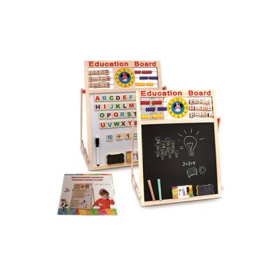 China Wooden Small Size Educational Magnetic 2in1 Drawing Board For Kids for sale