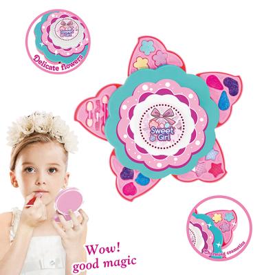 China Newest Children Pretend To Play Cosmetics Pentagram Box Diy Kids Lovely Makeup Sets Girls Toys 40.5*5.6*30.4cm for sale