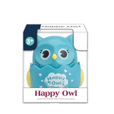 China Friction Toy Wholesale Latest Hot Cute Squeezing Cartoon Owls Sliding Pull Back Preschool Kids Owl Fun Gift Happy Car Toy for sale