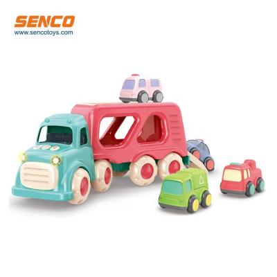 China Rubbing Toy Urban Double Rig Toys Truck Colorful Toy Car With Battery Diecast Toy Vehicle for sale