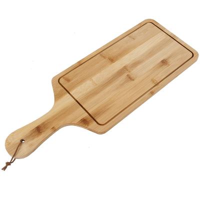 China Sustainable Bamboo Pizza Spatula Kitchen Fruit Chopper Meat Cheese And Vegetable Serving Board for sale