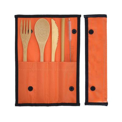 China Sustainable Top Selling Guaranteed Quality Flatware Roll Bags Reusable Portable Flatware Sets for sale