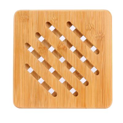 China Sustainable Square Mat Natural Organic Bamboo Insulation And Biodegradable for sale