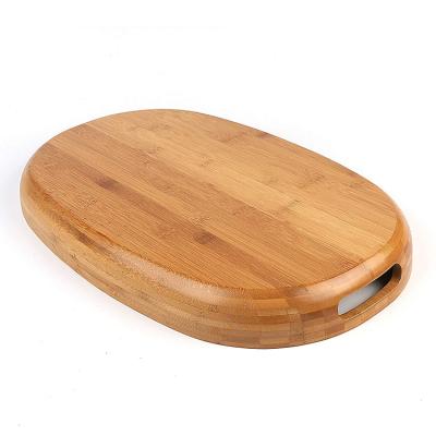 China Lots of Space Wholesale Custom Oval Wooden Bamboo and Wooden Tray with Handles for Food Coffee and Tea for sale