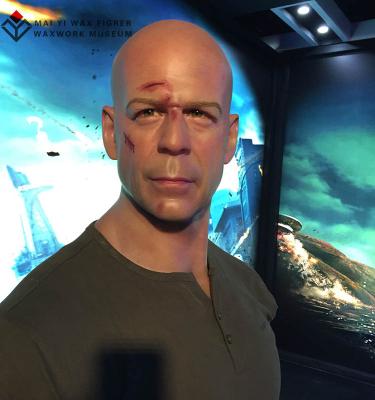 China China Celebrity Life Size Action Number Bruce Willis Silicone Wax Figure for sale