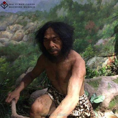 China China ancient primitive man wax figurefor sale silicone sculpture for sale