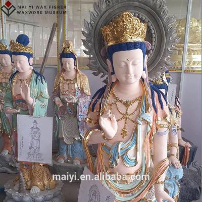 China Europe lifelike lifelike sculpture Buddha fiberglass and art craft garden museum statue steel figure for sale