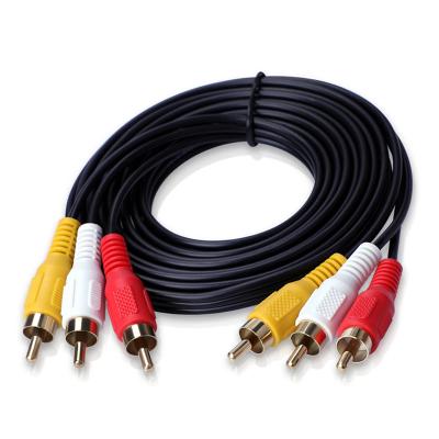 China High Quality Multimedia RGB 3rca Male To Male AV Audio Video Cable With Spiral Shielded For Audio Device en venta