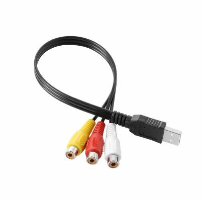 Китай High Quality DVD Player USB To 3RCA Y Splitter AV Audio Video Cable продается