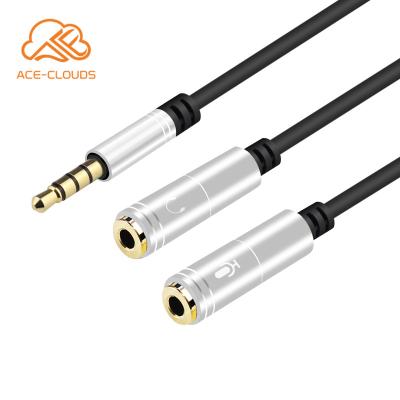 中国 Male with. 3.5mm Jack Speaker Cable to 2 Female Splitter Audio Y Cable for Earphone PC Adapter Microphone Speaker 販売のため