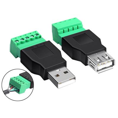 China LAPTOP USB2.0 Male or Female to 5Pin Adapter Converter Connector Solderless USB Adapter en venta