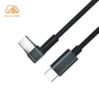 China On hot sales L shape 87W PD20.2V 4.3A macbook fast charging magnetic type C to type C charging cable for Macbook for sale